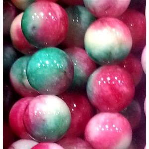 Jade beads, Round, colorful, 6mm dia, approx 66pcs per st [JADEST20-6MM]