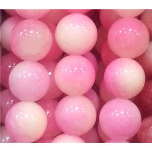 Jade beads, Round, rich-pink, 6mm dia, approx 66pcs per st [JADEST24-6MM]