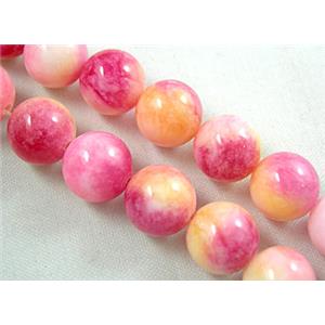 Round Jade beads, multi color, 6mm diameter,65pcs per strand [JADESTMIX04-6MM]