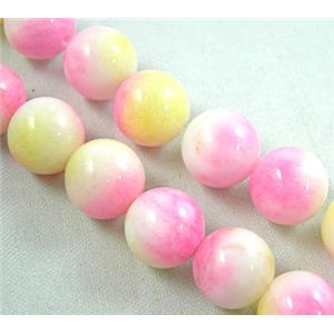 Round Jade beads, multi color, 10mm dia, 40pcs per st [JADESTMIX05-10MM]