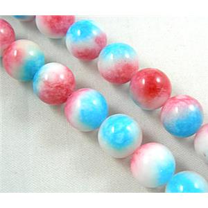 Jade beads, Round, mix color, 10mm diameter,40pcs per strand [JADESTMIX08]