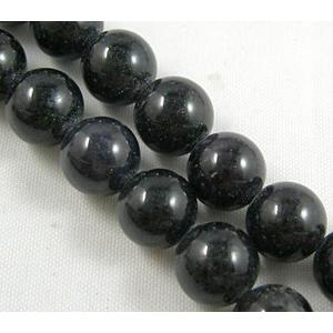 Jade beads, Round, jet, 6mm dia, 65pcs per st [JADESTMIX11-6MM]