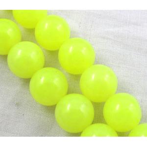 Jade Beads, round, yellow, 10mm dia, 40pcs per st [JADESTMIX13-10MM]