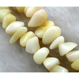 Erose jade beads, Dye chips, stabile, approx 4-12mm, 36 inch length [JDER01]