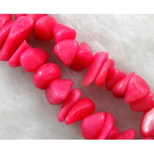 Erose jade bead, Dye chips, stabile, approx 4-12mm, 36 inch length [JDER05]