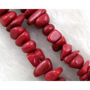 Erose jade bead, Dye chips, stabile, approx 4-12mm, 36 inch length [JDER08]