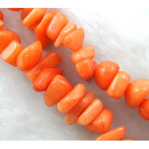 Erose jade bead, Dye chips, stabile, approx 4-12mm, 36 inch length [JDER13]