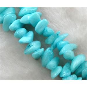 Erose jade bead, Dye chips, stabile, approx 4-12mm, 36 inch length [JDER15]