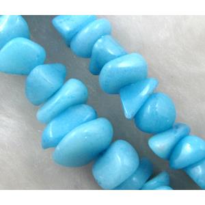 Erose jade bead, Dye chips, stabile, approx 4-12mm, 36 inch length [JDER16]