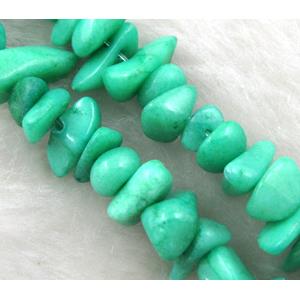Erose jade bead, Dye chips, stabile, approx 4-12mm, 36 inch length [JDER19]