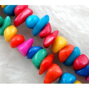 mashan jade bead chip, Dye, stabile, Mixed color, approx 4-12mm, 36 inch length [JDER30]