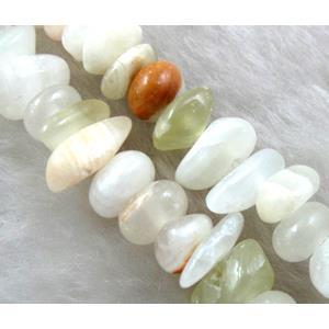 Erose jade bead, Natural chips, approx 5-10mm, 36 inch length [JDER32]