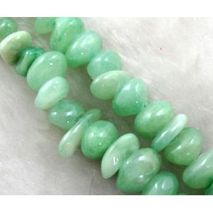 Erose jade bead, Dye chips, stabile, approx 5-10mm, 36 inch length [JDER37]