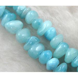 Erose jade bead, Dye chips, stabile, approx 5-10mm, 36 inch length [JDER39]