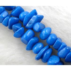 Erose jade bead, Dye chips, stabile, approx 5-10mm, 36 inch length [JDER43]