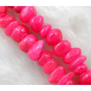 jade beads, Dye chips, stabile, approx 5-10mm, 36 inch length [JDER45]