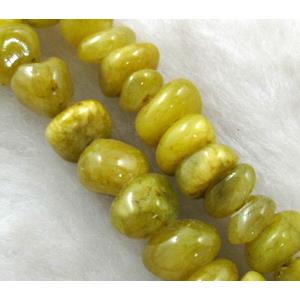 jade beads, Dye chips, stabile, approx 5-10mm, 36 inch length [JDER49]