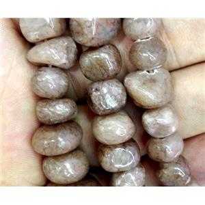 jade beads, freeform chips, stabile, approx 6-10mm, 28 inches length [JDER69]