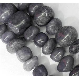 grey Jade beads, freeform chips, stabile, approx 6-10mm, 28 inches length [JDER81]