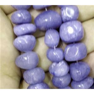 jade beads, freeform chips, stabile, lavender, approx 6-10mm, 28 inches length [JDER82]