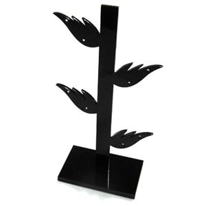 Black Jewelry Earring Display Carrier, 1set(3pcs):6x9.5cm, 6x10.5cm, 6x12.5cm [JDIS06]