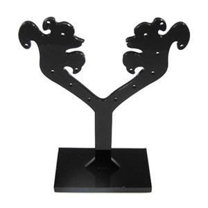 Black Jewelry Earring Display Carrier, 1set(3pcs):7x8.5cm, 7x10.5cm, 7x12.5cm [JDIS10]
