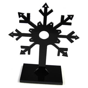 Black Jewelry Earring Display Carrier, 1set(3pcs): 7.5x8.5cm,7.5x10.5cm, 7.5x12.5cm [JDIS36]