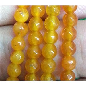 golden jade beads, faceted round, approx 4mm dia, 15.5 inches [JDOT054]