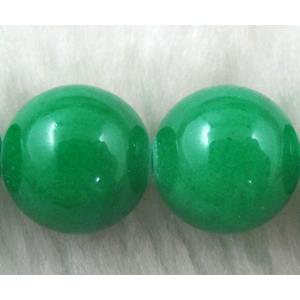 Round Jade bead, dye, stabile, half transparent, 8mm dia, 50pcs per st [JDRD209-8MM]