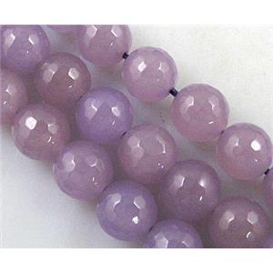purple Quartzite Jade beads, faceted round, 12mm dia, approx 32pcs per st [JDRD216-12MM]