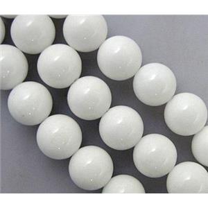 white Quartzite Jade beads, round, 12mm dia, approx 32pcs per st [JDRD217-12MM]