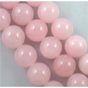 pink Quartzite Jade beads, round, 12mm dia, approx 32pcs per st [JDRD224-12MM]