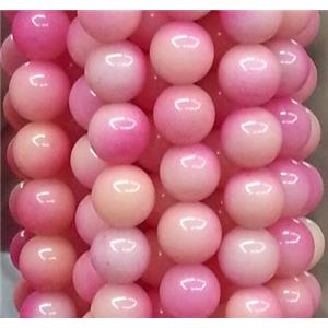 pink Malaysia Jade beads, round, 10mm dia, approx 38pcs per st [JDRD227-10MM]