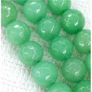 green Jade Beads, stabile, faceted round, approx 4mm dia [JDRD233-4MM]