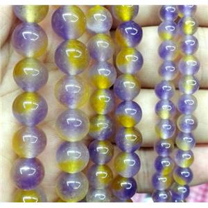 Malaysia Jade beads, round, multicolor, 12mm dia, approx 32pcs per st [JDRD239-12MM]