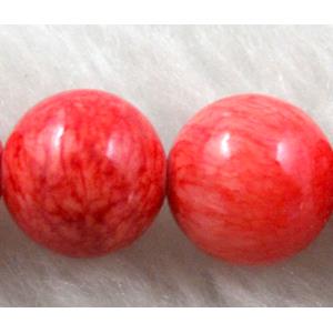 Round Jade gemstone, dye, stabile, 12mm dia, 31pcs per st [JDRD322]
