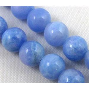 Persia jade bead, round, stabile, blue, 14mm dia, approx 28pcs per st [JDRD345-14MM]