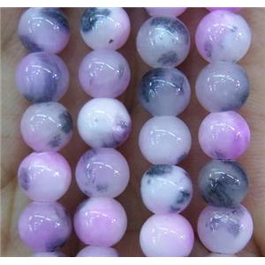 Persia jade bead, round, stabile, hot-pink, 4mm dia, approx 98pcs per st [JDRD346-4MM]