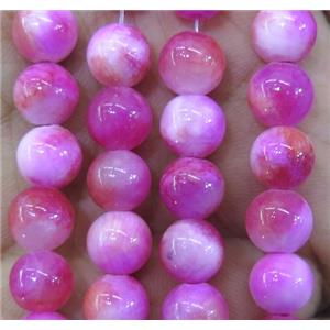 Persia jade bead, round, stabile, purple, 8mm dia, approx 49pcs per st [JDRD347-8MM]