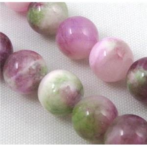 Persia jade bead, round, stabile, colorful, 12mm dia, approx 32pcs per st [JDRD357-12MM]