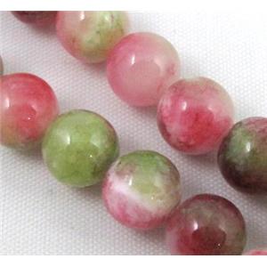 Persia jade bead, round, stabile, colorful, 8mm dia, approx 49pcs per st [JDRD358-8MM]