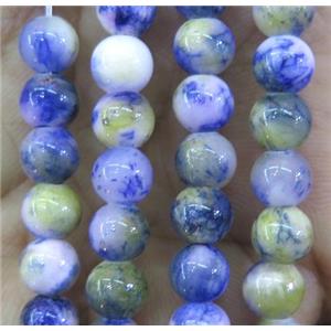 Persia Jade beads, round, stabile, colorful, 14mm dia, approx 28pcs per st [JDRD362-14MM]