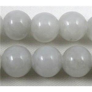 grey jade beads, round, stabile, approx 10mm dia, 38pcs per st [JDRD365-10MM]