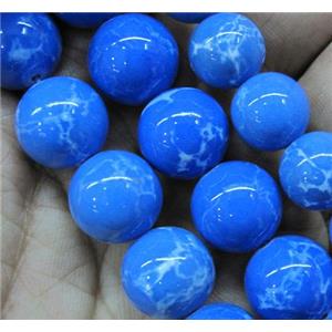 synthetic turquoise beads, round, sky-blue, approx 4mm dia, 15.5 inches [JDRD387-4MM]
