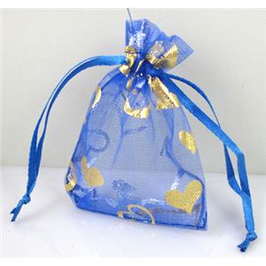 Organza bag, blue, 13x18cm [JPB03-13X18CM]