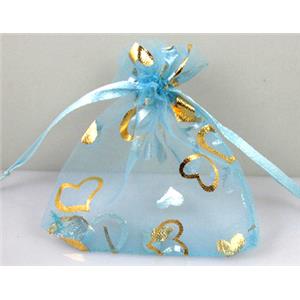 Organza bag, sky-blue, 13x18cm [JPB06-13X18CM]