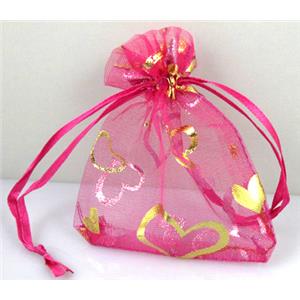 Organza bag, hotpink, 13x18cm [JPB07-13X18CM]