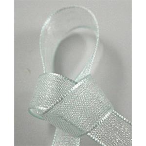 white Organza Ribbon Cord, 9mm wide [JTORG01C011-9MM]