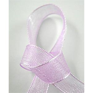 Organza Ribbon Cord, lt.lavender, 9mm wide [JTORG01C044-9MM]
