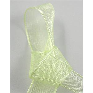 Organza Ribbon Cord, lt.yellow, 9mm wide [JTORG01C050-9MM]